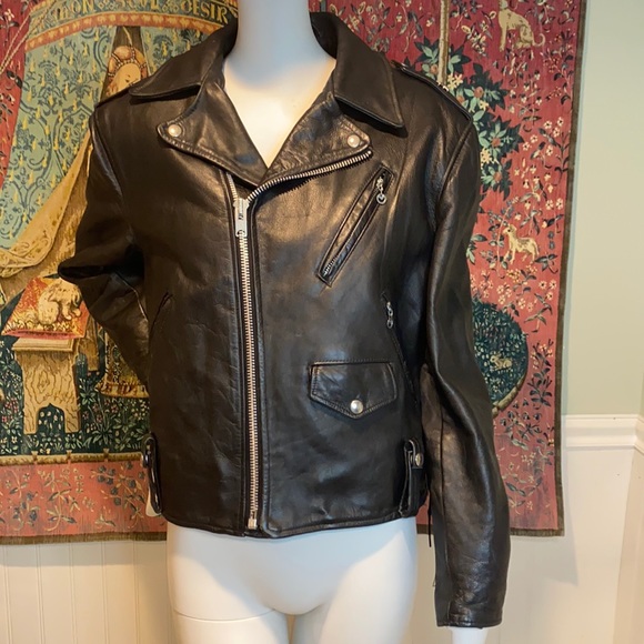 Schott Bros Perfecto One Star Leather Motorcycle Jacket - RARE VINTAGE 60s-70s - Picture 5 of 14